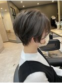 極細ハイライト×オリーブグレー