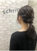 ヘアセット　ダウンスタイル　ローポニーテール