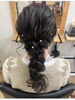 ヘアメイク ゼロサンヨンゴ(Hair Make 0345) 編みおろし　ゆるふわヘア