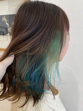 トリッカ 代官山(tricca) 【tricca代官山】インナーカラーグリーン/デザインカラー