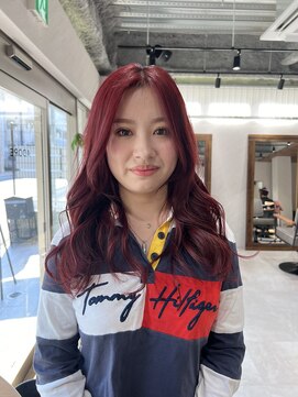 アドア 横浜(ADORE) 【ADORE横浜】ブリーチカラー×レッドカラー