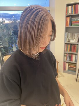 アース コアフュールボーテ 長野稲田店(EARTH coiffure beaute) ベージュダークブラウン_アンブレラカラー_ケアブリーチ