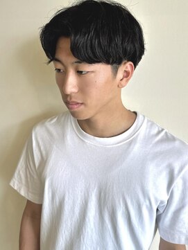 トップヘアーラウンジ 知立(TOP HAIR Lounge) 毛流れセンターパート/前髪パーマ/アッシュブラック