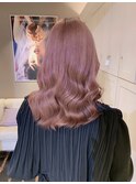 6548ベビーピンクカシスレッドハイトーンカラー韓国ワンホンヘア