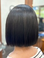 リベーヌプラス 30代40代50代 縮毛矯正【リベーヌ+野入】切りっぱなしボブ 6C