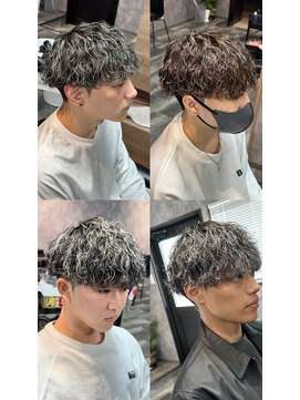 スウェルホワイト(SWELL WHITE) メッシュパーマハイライトホワイトメッシュ波巻きパーマフェザー