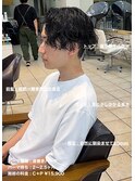波巻きセンターパート大宮メンズカットパーマ美容室