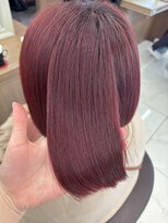 アッシュ 下北沢店(Ash)&nbsp;ブリーチなしダブルカラーでカシスレッド
