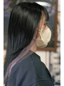 ジウ 上通り(JIU) 20代30代小顔ゆるふわミディアム インナーシルバーパープル