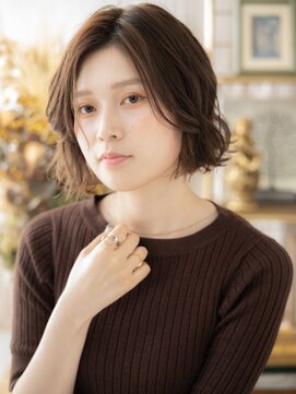 カバーヘア ブリス 大宮西口(COVER HAIR bliss) センターパート/マロンブラウン/スモーキーカラー/小顔ボブg