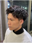 ツイストスパイラル ソフトツイスト アップバング　ツーブロック