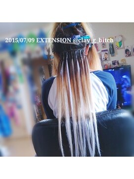 クレイジービッチ(CLAY G BITCH) 【四つ編み】仙台 エクステ 腰までスーパーロング 編み込み