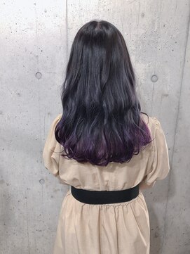 サロンドミルク 原宿(salon de MiLK) ダークラベンダー&アクセントカラーラベンダー