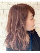 ヘアーオアシス 太田店(Hair OASIS) ピンク系　ランダムウェーブ