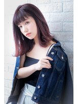 ヘアーアートシフォン 池袋西口店(Hair art chiffon) セミウェットウェーブ暖色系カラーレイヤーミディアムハイライト