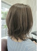 20代30代40代大人可愛い/外ハネ/ミディアムウルフ/くびれ/ミディ