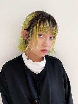 ボアソルテ(Boa Sorte) レイヤーボブ×ライムグリーン