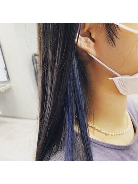 ヘアーサロン ウノ 新百合ヶ丘(hair salon UNO) インナーカラー　ブルー/ブルーグレージュ/レイヤーロング