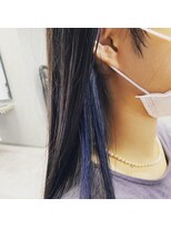 ヘアーサロン ウノ 新百合ヶ丘(hair salon UNO) インナーカラー　ブルー/ブルーグレージュ/レイヤーロング