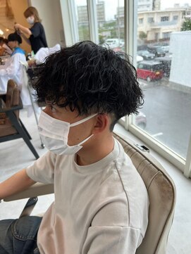 ミオ(Mio) 滋賀、南草津、メンズ美容室、波巻きツイストスパイラルパーマ