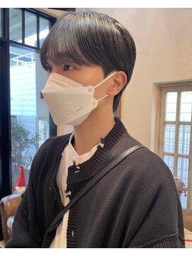 ベル 表参道Terrace(Belle) お客様ヘア】黒髪パーマ無しでもかっこいいシースルーマッシュ