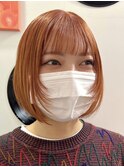 ダブルカラーミルクティーピンクベージュカラーハイトーンカラー