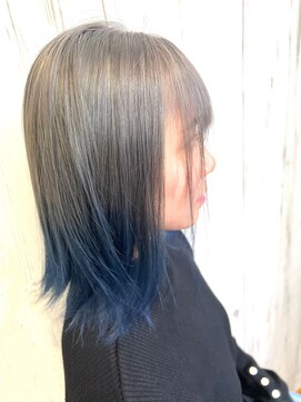 リスキーズ(RISKY'S) グレージュ～マリンブルーグラデーション