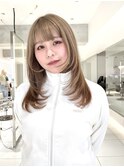 【RAYS/金本】韓国風レイヤーカット・ミルクティーカラー