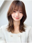 10代20代30代かわいい韓国レイヤーシースルーバングくびれへア