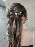 超ロングヘア☆お団子ハーフアップ
