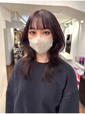 ロングウルフ ハイレイヤー ピンクラベンダー ピンクグレー