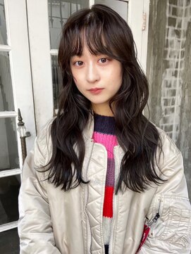 カシェ ナカザキ(CACHE NAKAZAKI) オリーブベージュ/ウェーブスタイル/レイヤーカット