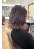 ラベンダーピンク×バレイヤージュ