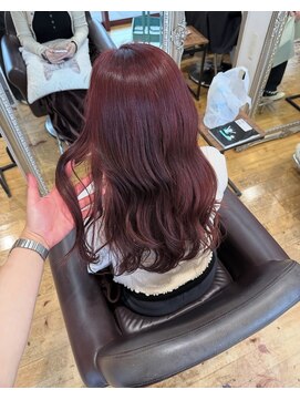 ウニュ(unu.) ワインレッド/ブリーチなしカラー/ブリーチなしダブルカラー