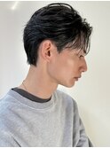 ラフセンターパート/ニュアンスパーマ/コンマバング