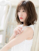 大波純一美容室パーティハン&nbsp;ひし形フェミニンエアリー外ハネ小顔くびれミディa小山20代30代