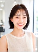 小顔見え♪大人可愛いひし形レイヤーボブ