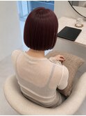 【池 &nbsp;田】艶ボルドー×大人可愛いミニボブ