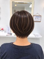 アトリーチェ 六科店(ATTRICE) 髪質改善×艶ブラウンの丸みショートボブ
