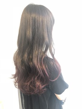 ヘアメイク オブジェ(hair make objet) pink 裾カラー