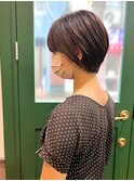 ショートボブ_耳かけショート