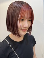 ラムネ&nbsp;ぷつっとボブとオレンジカラー。