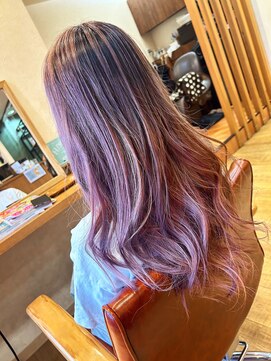 ヘアーコレット(hair Colet) ピンクパープルシャドールーツウェーブ