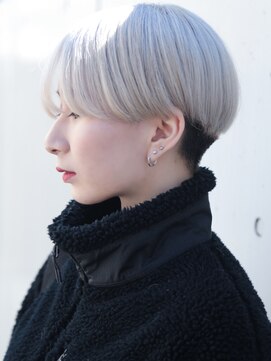 ヘア デザイン ヴェルダ(hair design Verda) 【Verda】ハイトーンマッシュ丸みショート【Ogawa】