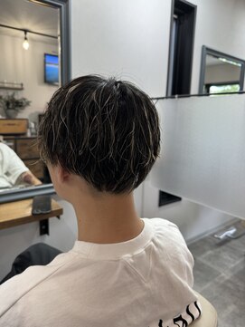 シバヘアー(shiba hair) メンズカット＋カラー＋パーマ