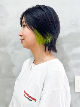 ドラマティックヘア(DRAMATIC HAIR) ビリーライムインナー×ショートレイヤー