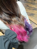 ヘアーデザインガーデニア(hair design Gardenia)&nbsp;ピンク×バイオレット【赤羽 赤羽岩淵 子連れ美容室】