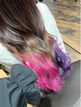 ヘアーデザインガーデニア(hair design Gardenia) ピンク×バイオレット【赤羽 赤羽岩淵 子連れ美容室】