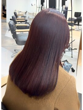 ゼスト パーク(ZEST PARK) レッドカラー ブリーチなしカラー 髪質改善トリートメント 宮坂