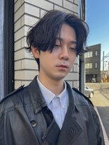 〇メンズセンターパートニュアンスツイストスパイラルパーマ